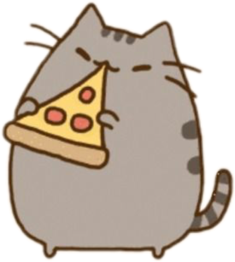 Transparent Pizza Png Transparent - Pusheen Cat Pizza Png Clipart (793x882), Png Download