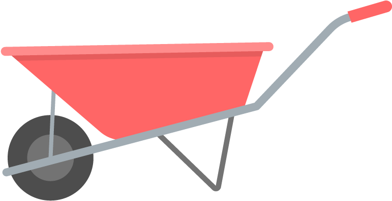 Wheelbarrow Clipart (800x419), Png Download