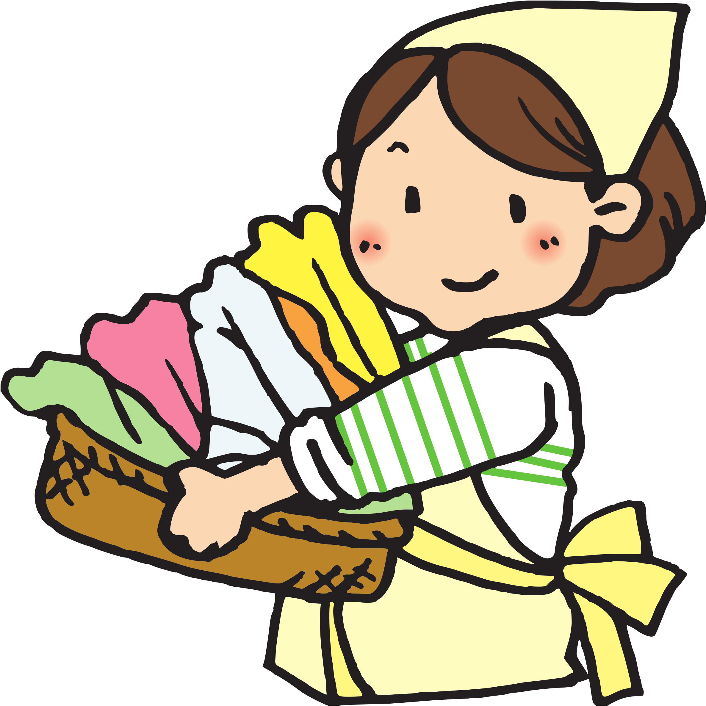 Lundry Basket Clipart - Png Download (2400x2400), Png Download