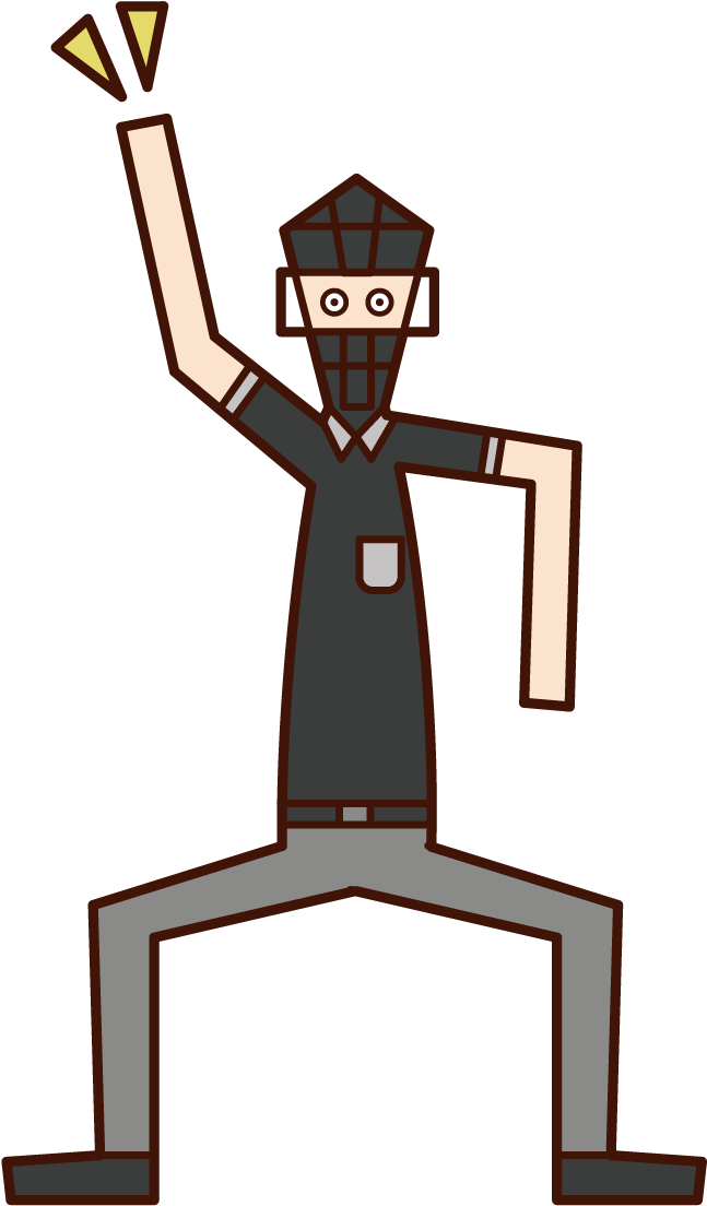 Illustration Of A Baseball Referee Clipart (1042x1311), Png Download