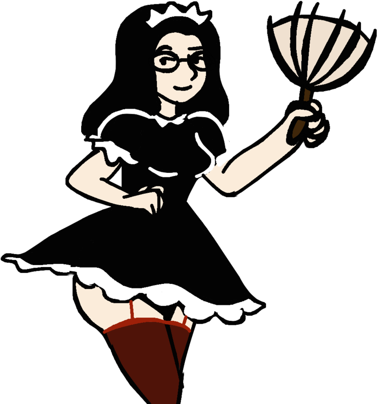 French Maid Cko - Cartoon Clipart (977x817), Png Download