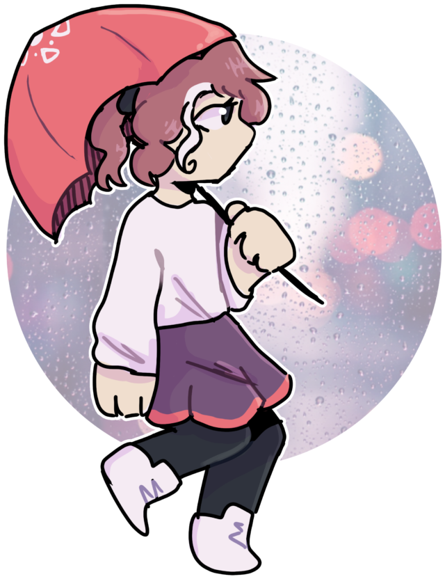 Rainy Day - Cartoon Clipart (768x876), Png Download