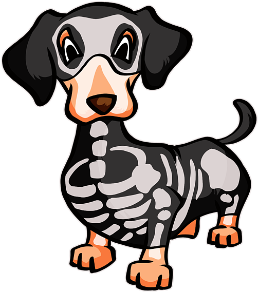 Perro Salchicha Halloween Dibujo Clipart (583x700), Png Download