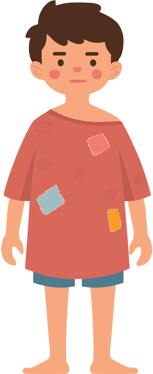 Poor Children Clipart - Png Download (640x1280), Png Download