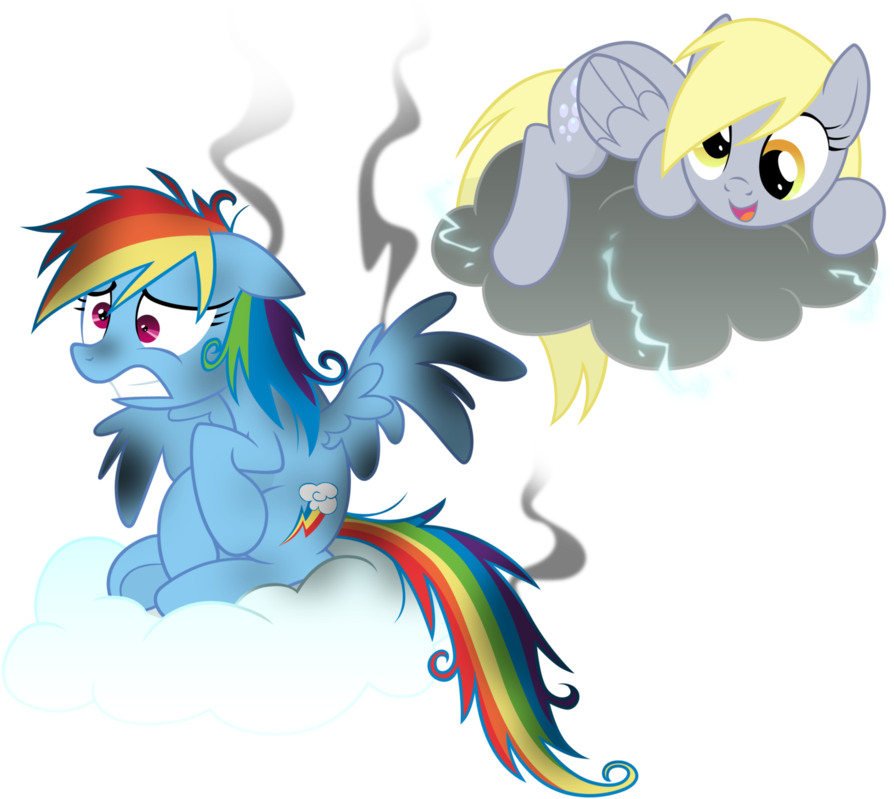 Rainbow Dash Derpy Hooves Twilight Sparkle Princess - Mlp Rainbow Dash In A Cloud Clipart (927x861), Png Download