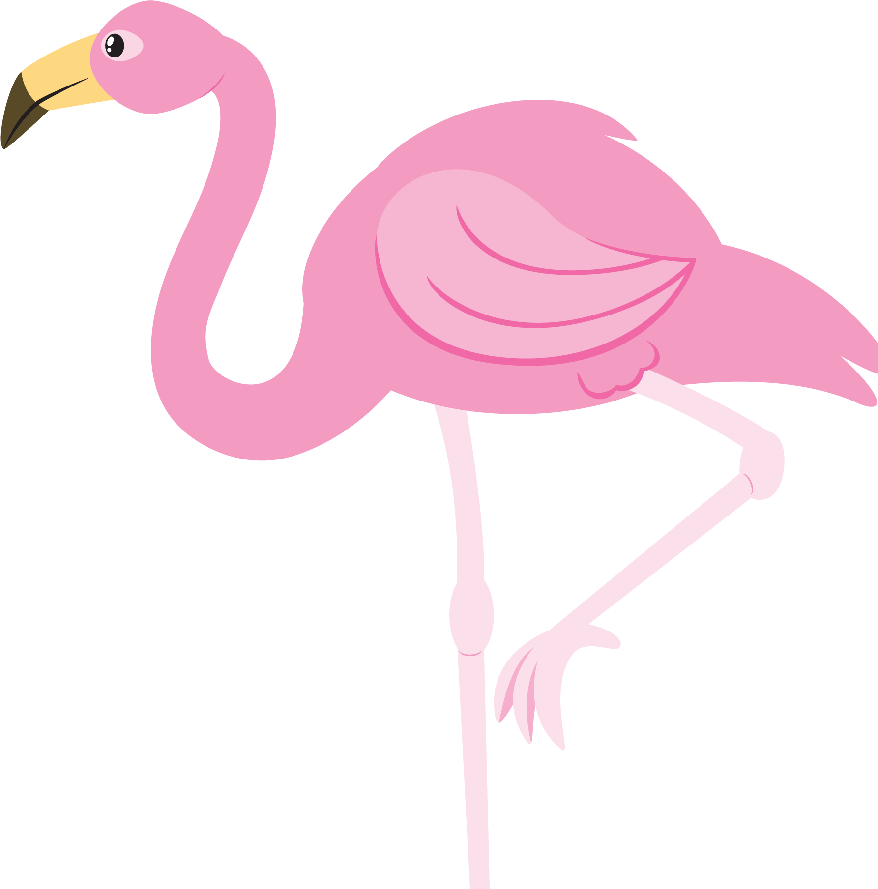 Flamingo Clip Art - Clip Art Flamingo Png Transparent Png (1853x1823), Png Download
