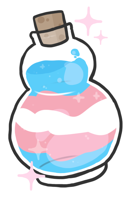 Pride Potion Stickers Clipart (484x705), Png Download
