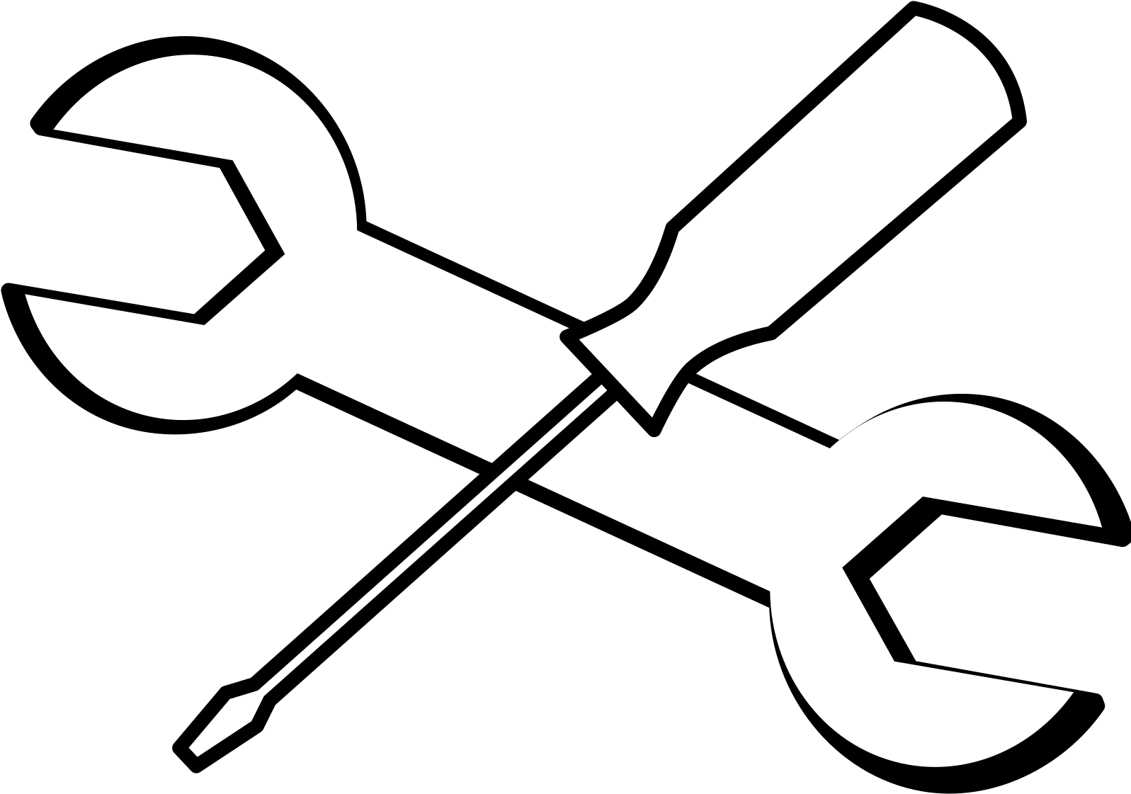 Spanner Clipart Black And White - Png Download (1600x1600), Png Download