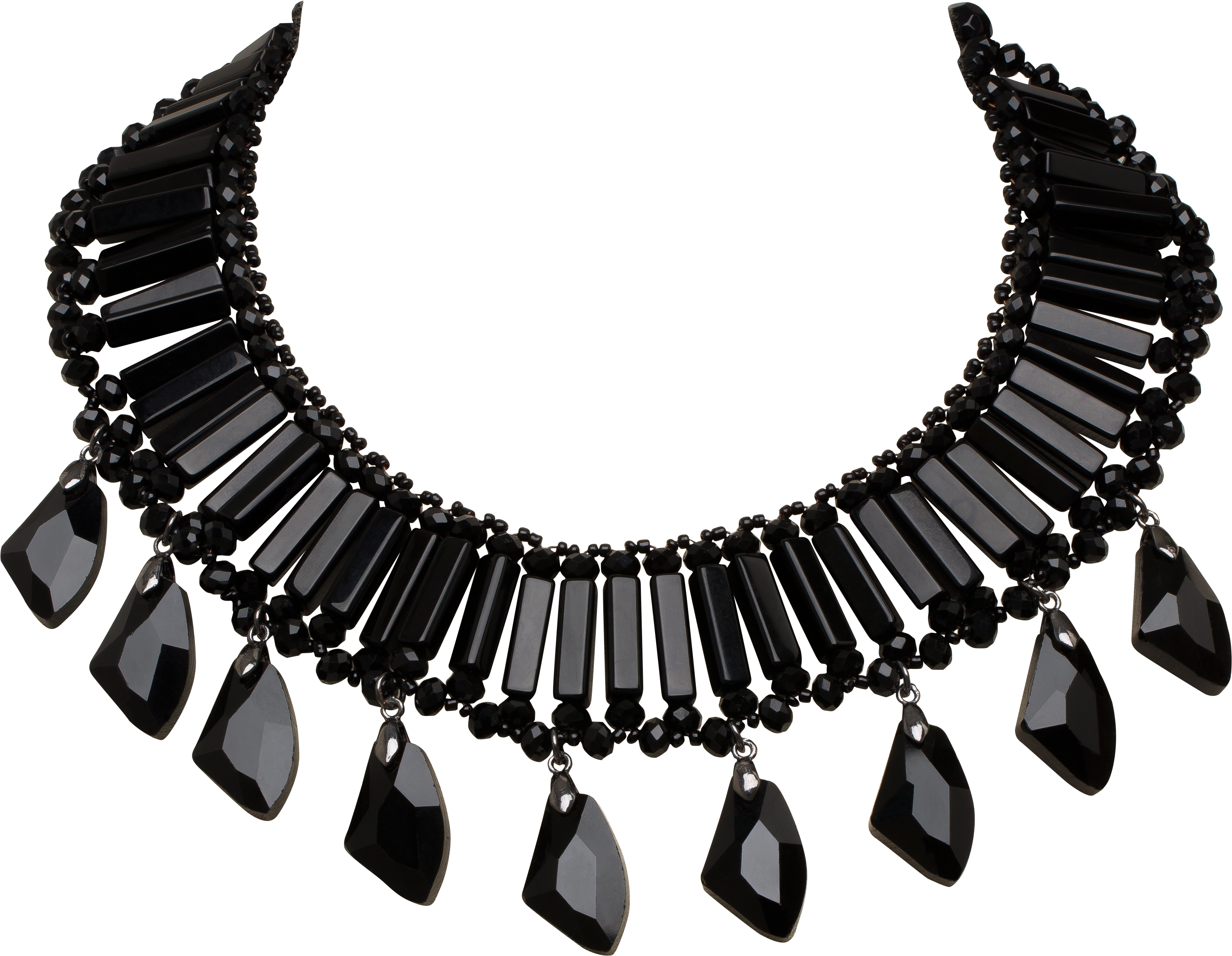 Nov Art Deco Necklace - Black Necklace Transparent Background Clipart (3527x3527), Png Download
