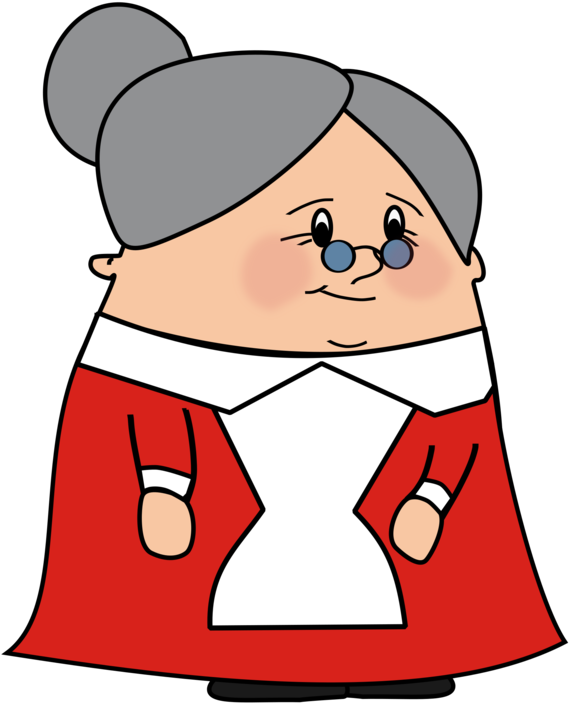 Cartoon,fictional Character,pleased - Fat Old Lady Cartoon Clipart (750x750), Png Download