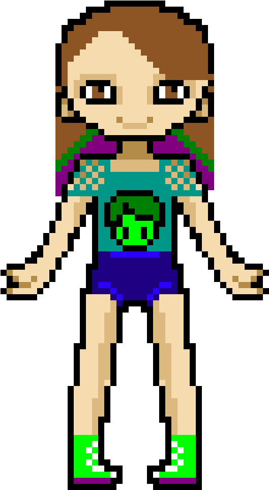 Hulk Clipart Hulk Girl - Minecraft Pixel Art Human - Png Download (529x961), Png Download