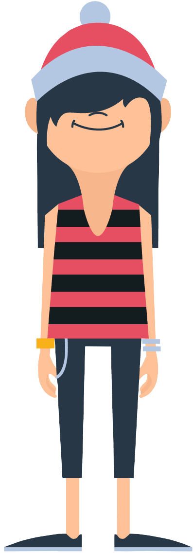 Design Teenagers Illustration Clipart (415x1182), Png Download