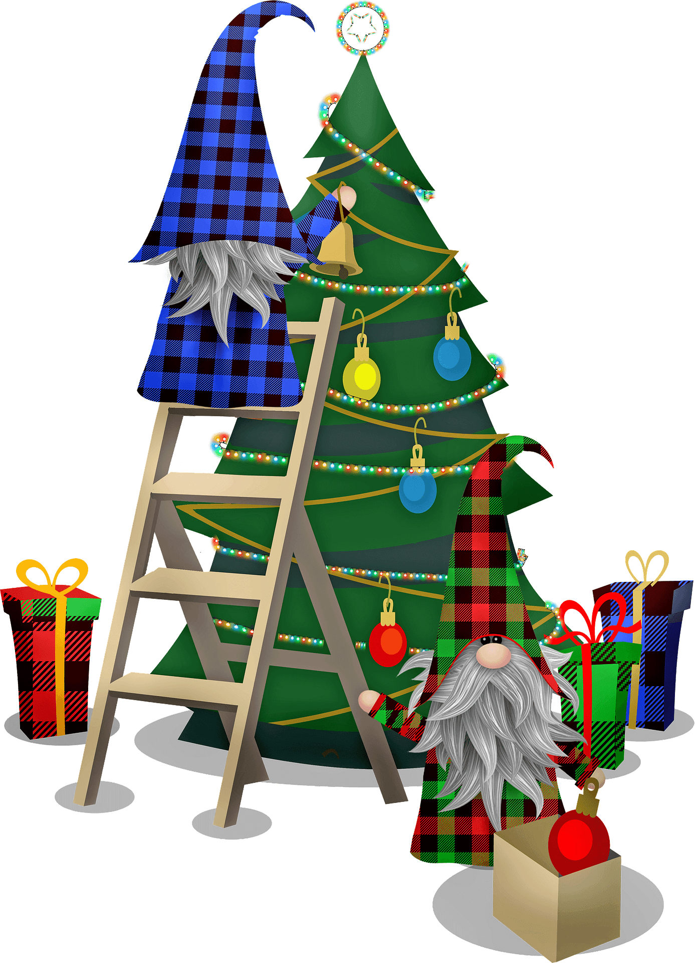 Christmas Tree Clipart (1387x1920), Png Download