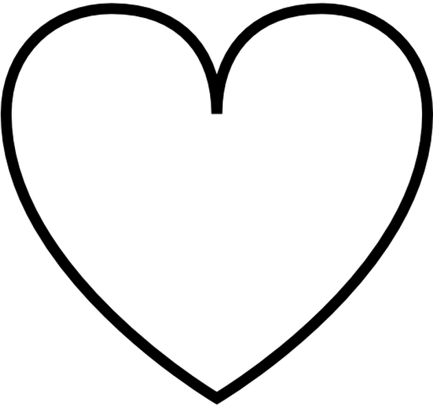 Heart Shape Black And White Clipart (1200x630), Png Download