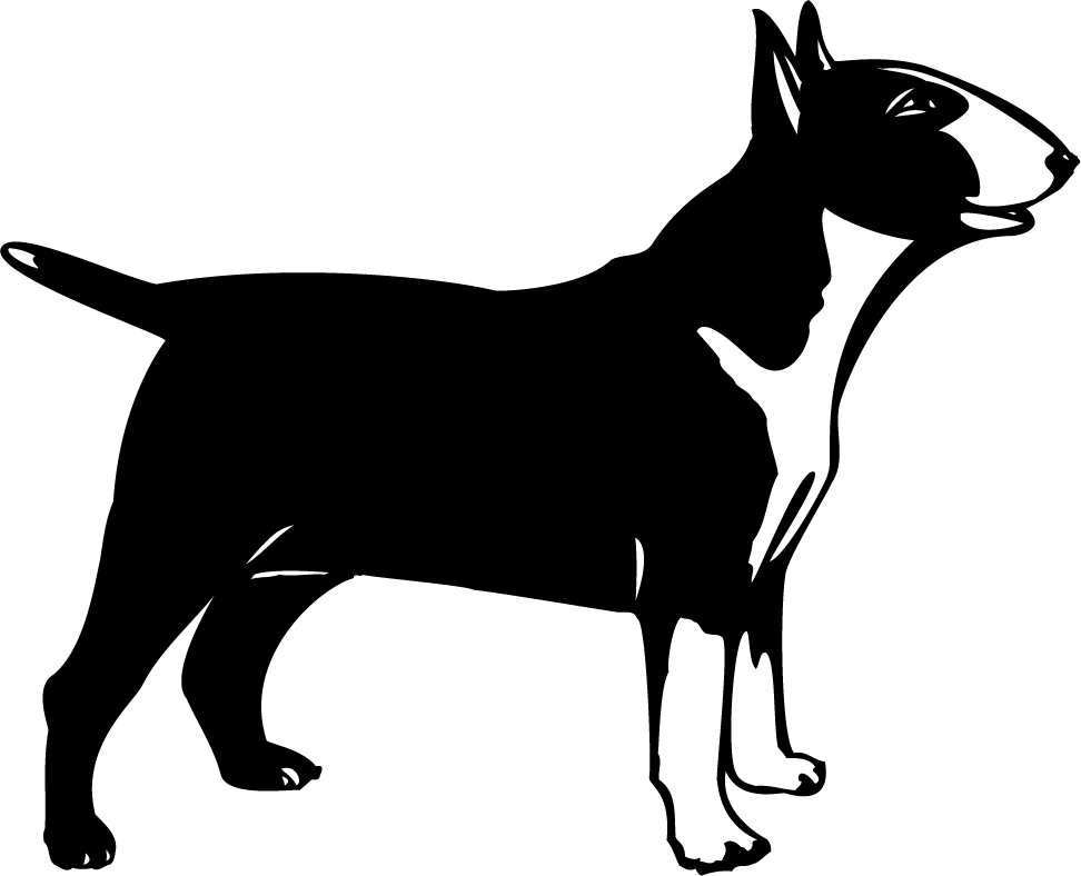 Bull Terrier Boston Terrier West Highland White Terrier - Bull Terrier Cartoon Clipart (972x788), Png Download