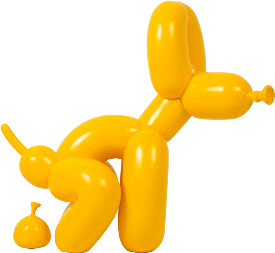 Jeff Koons Balloon Dog Caca Clipart (1000x1000), Png Download