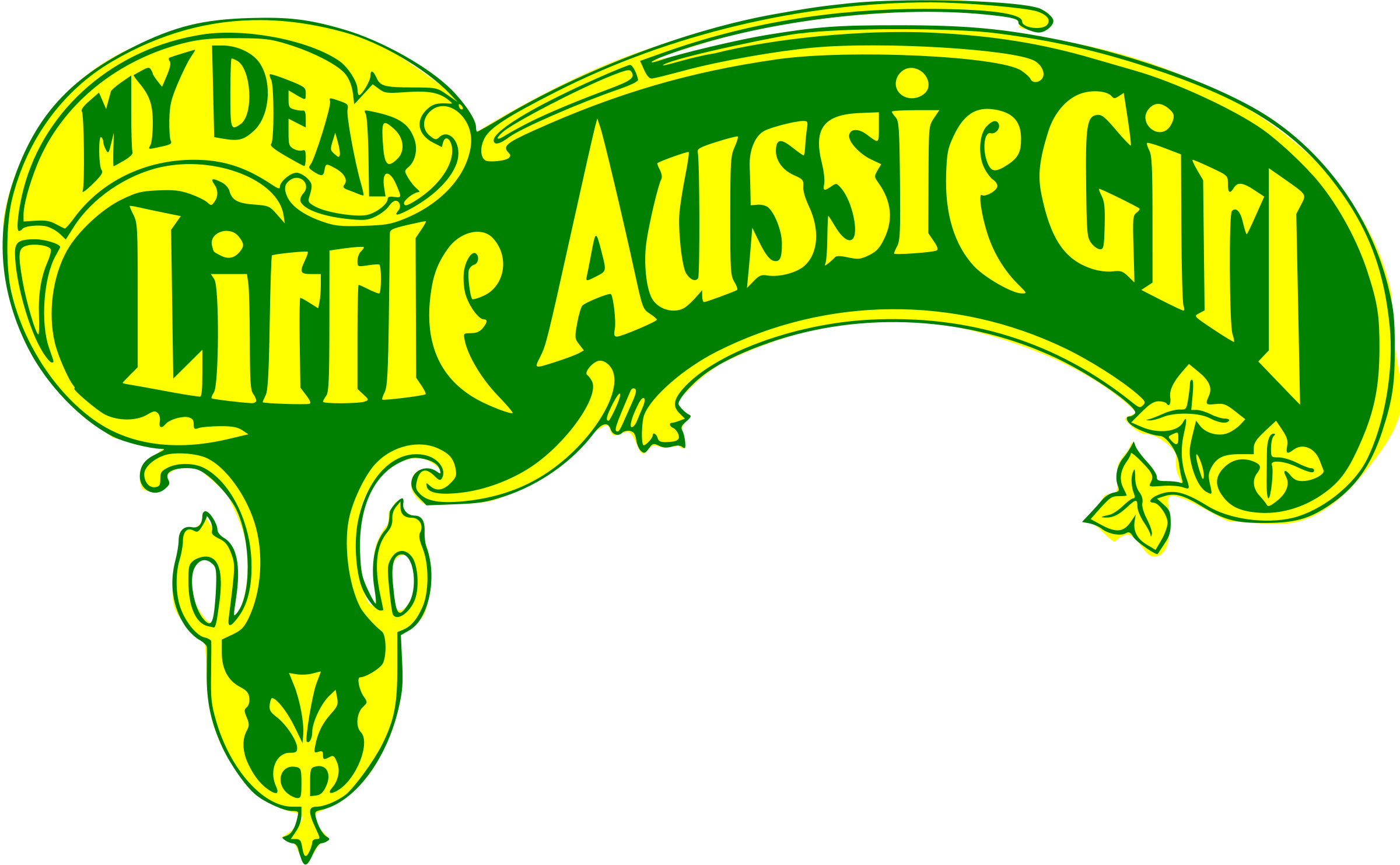 Aussie Girl Clip Arts - Graphic Design - Png Download (2400x1482), Png Download