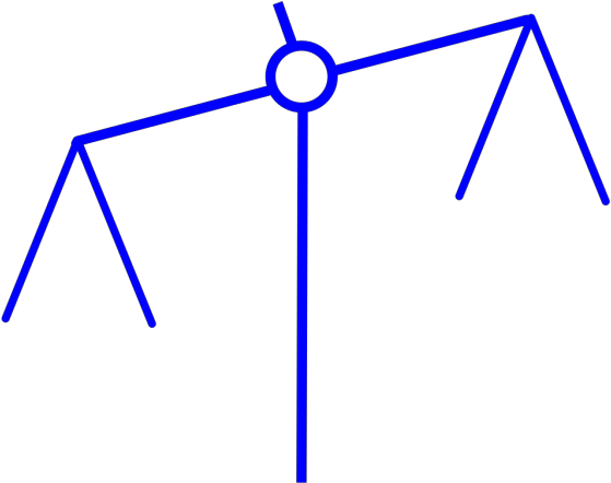 Blue Scale Line Thin Png Images - Balance Scale Clipart Png Transparent Png (600x600), Png Download