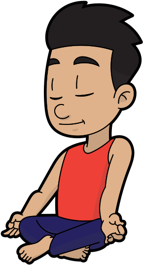 Meditation Cartoon Png Clipart (522x599), Png Download