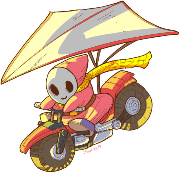 Shy Guy Mario Kart Art Clipart (640x623), Png Download