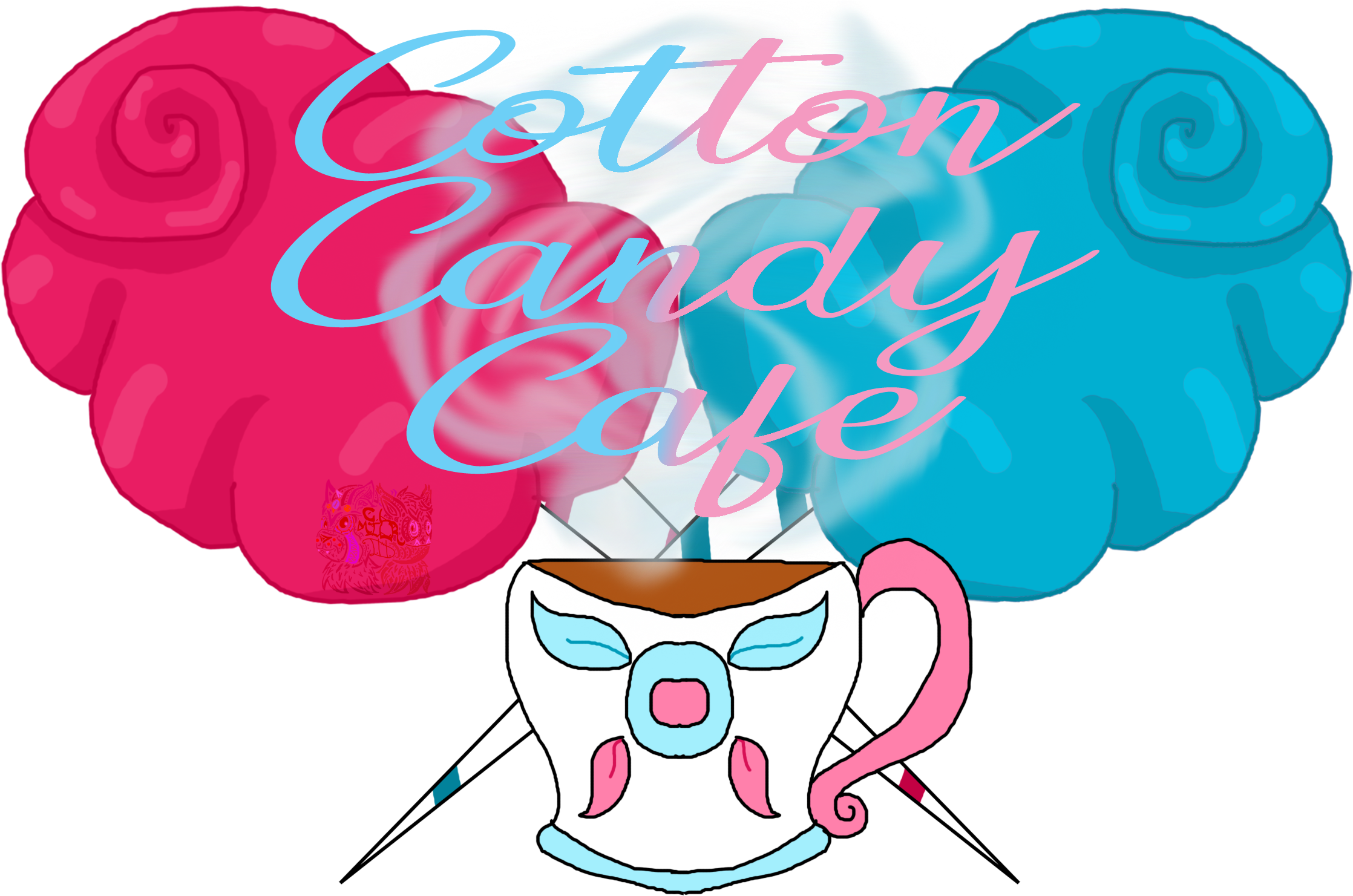 Cotton Candy Cafe Clipart (2250x1500), Png Download