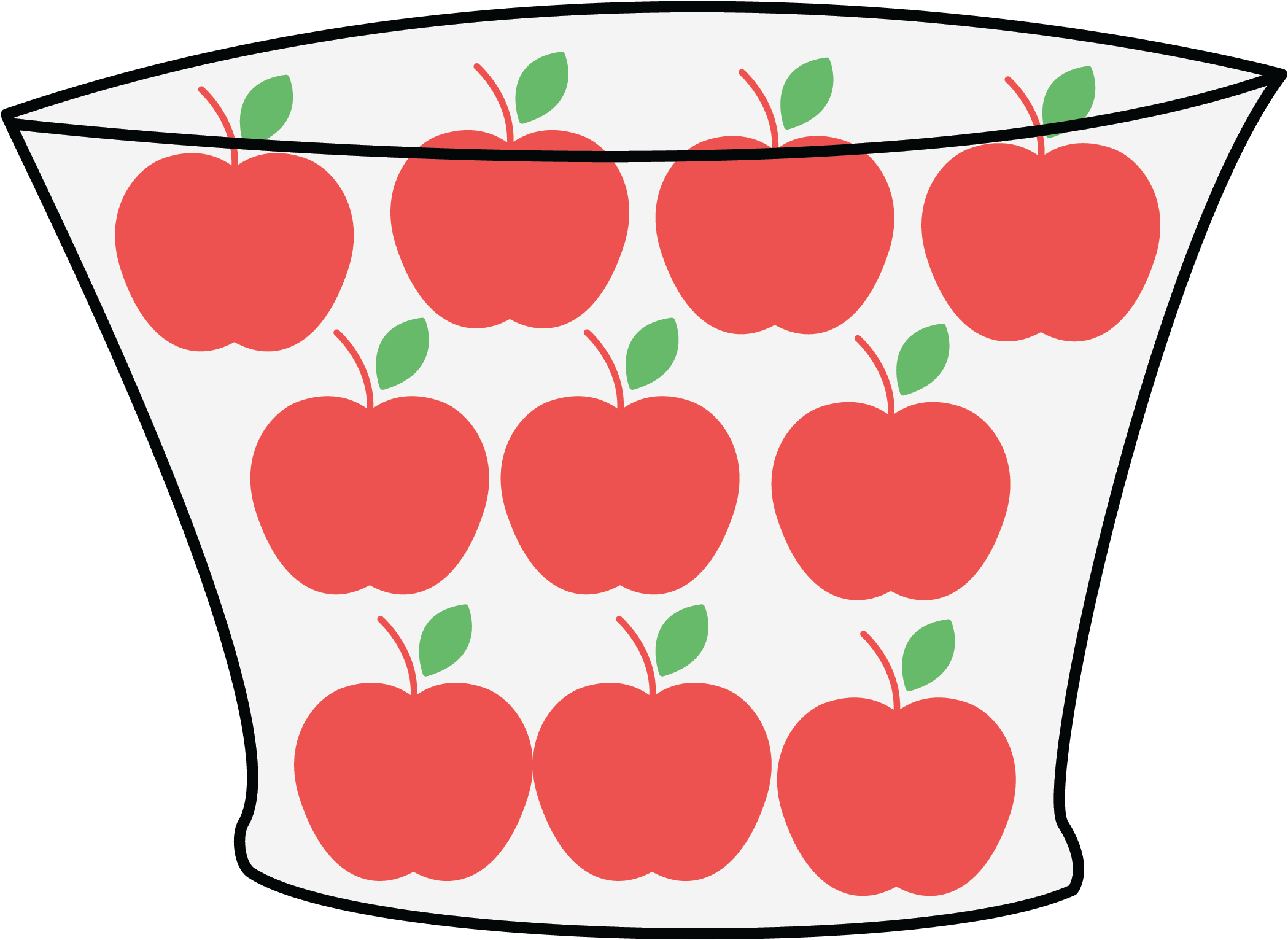 Thinking Apple Clipart Clip Free Library Solution To - Basket Of 10 Apples - Png Download (2480x2316), Png Download