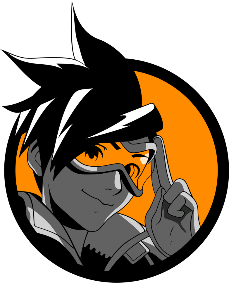 Tracer Overwatch Spray Clipart (782x1021), Png Download