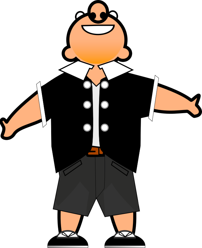 Cartoon Man Happy Png Clipart (652x800), Png Download