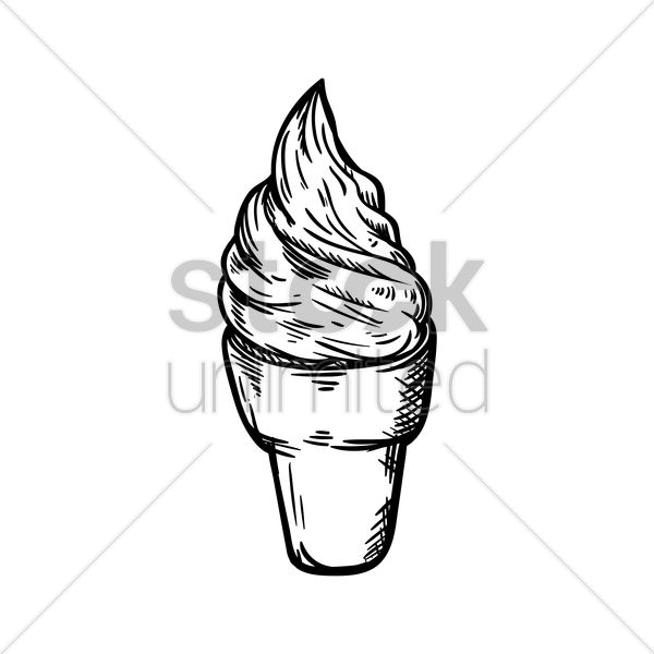 Ice Cream Cone Vector Image Clipart (600x600), Png Download