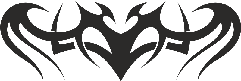 Lower-back Tattoo Tattoo Machine Stencil Abziehtattoo - Tribal Heart Tattoo Png Clipart (800x800), Png Download