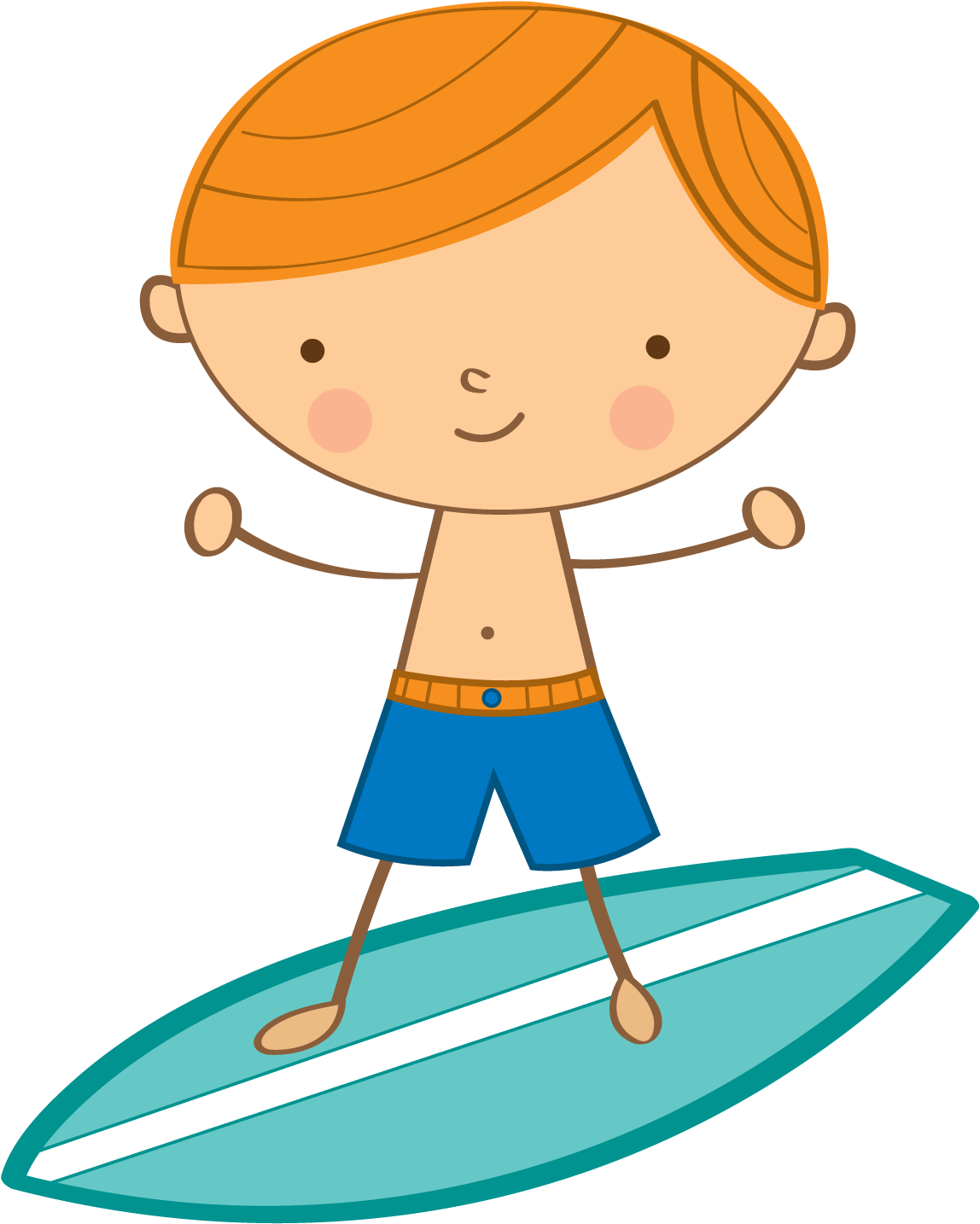 Desenho De Menino Na Praia Clipart (1500x1500), Png Download