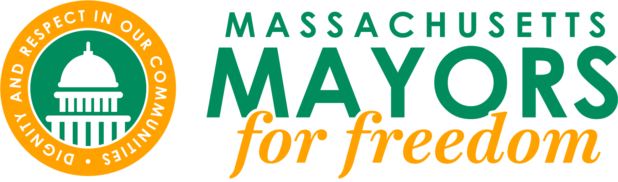 Massachusetts Mayors For Freedom - Graphic Design Clipart (1972x581), Png Download
