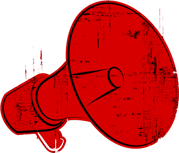 Local Radio Freedom Act - Vintage Megaphone Line Art Clipart (600x517), Png Download