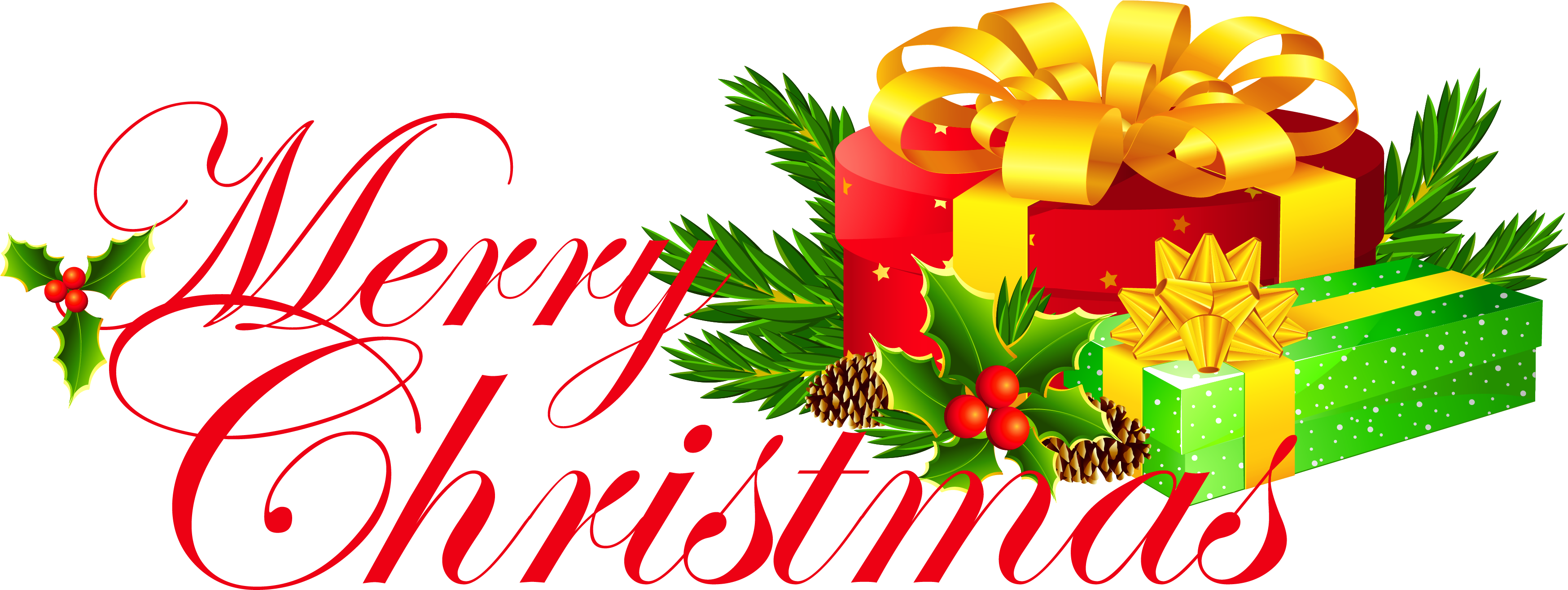 Merry Christmas Clip Art Pictures Hd New Template Images - Png Download (3565x1427), Png Download