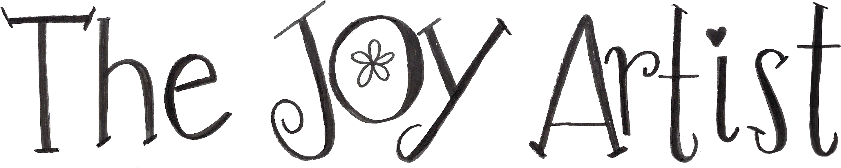 Joy Artist Title - Line Art Clipart (3012x651), Png Download