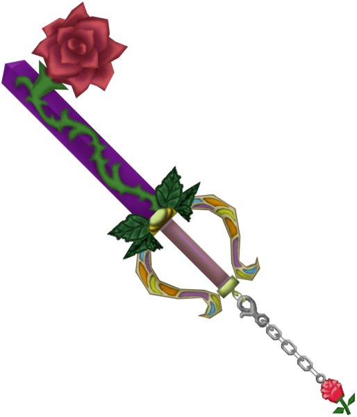 Divine Rose - Kingdom Hearts Beauty And The Beast Keyblade Clipart (514x600), Png Download