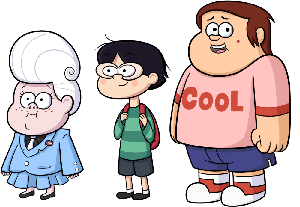 Gravity Falls Clipart Bill - Gravity Falls Mabel And Boys - Png Download (1000x691), Png Download