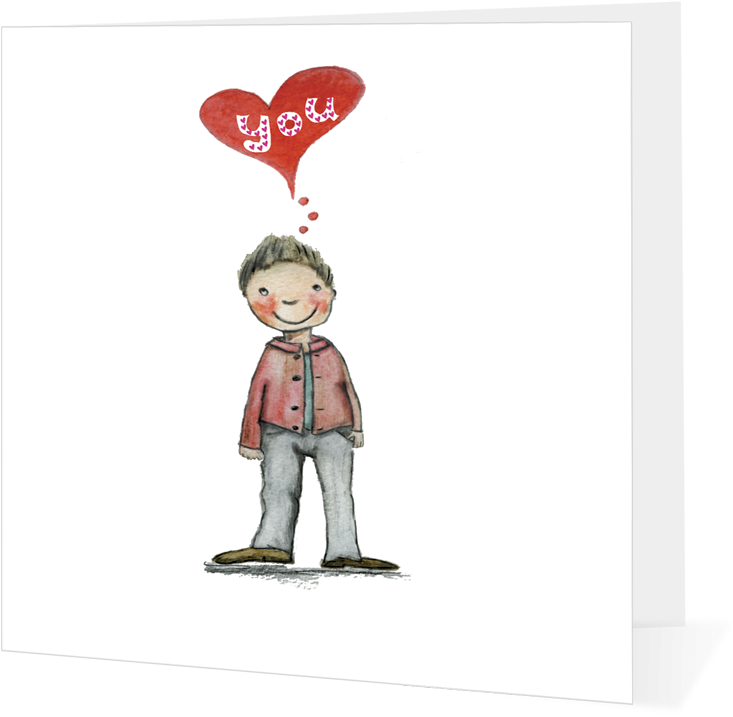 You And Red Hear 50f82891ea0d4 - Cartoon Clipart (750x750), Png Download