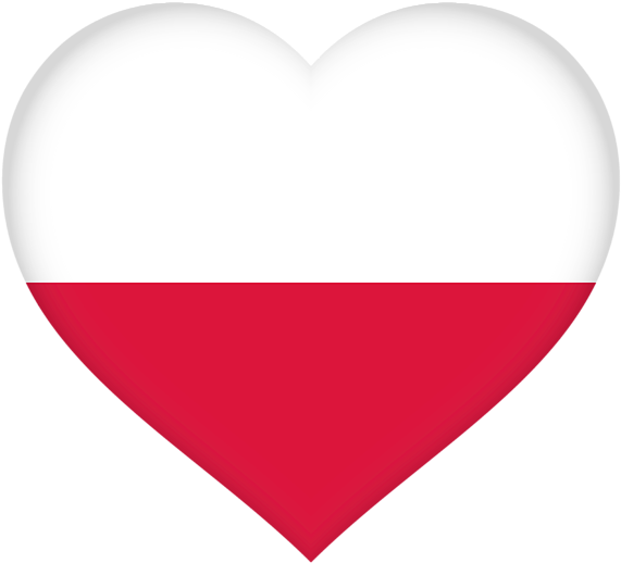 Poland Flag In Heart Clipart (600x542), Png Download