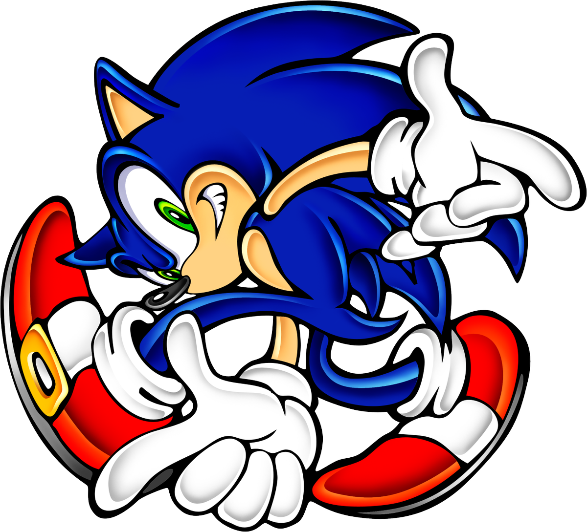 Sonic The Hedgehog Adventure Art Clipart (1200x1089), Png Download