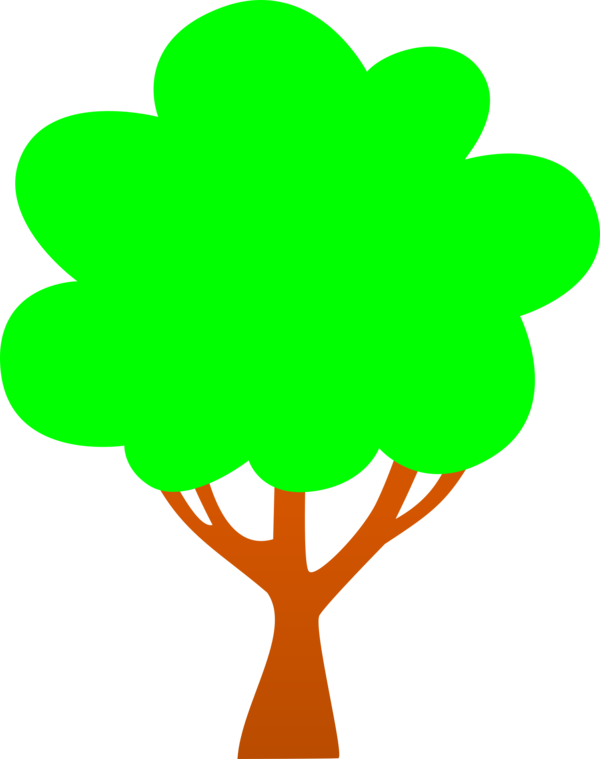 Transparent Grass Leaf Tree Plant Clipart For Nature - Cartoon Simple Tree - Png Download (600x759), Png Download