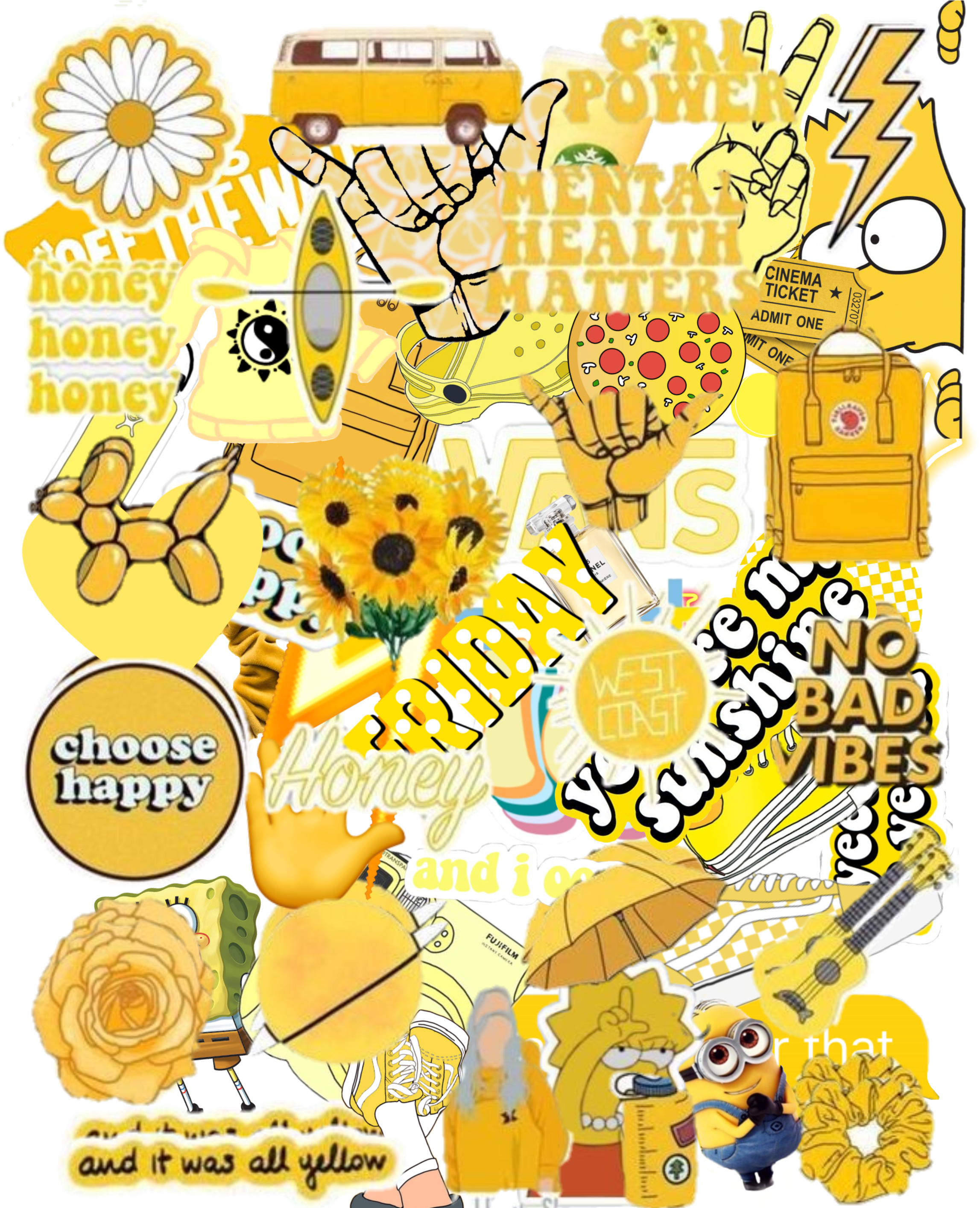 #freetoedit #yellow #vsco #yellowbackground #wallpaper - Yellow Wallpaper For Vsco Clipart (2828x2828), Png Download