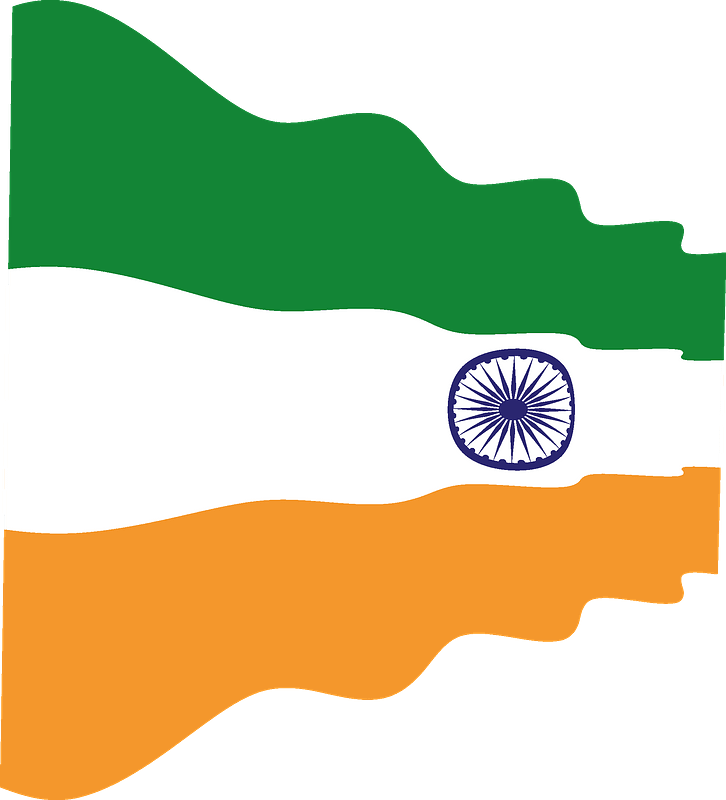India Wavy Flag Clipart - Png Download (726x800), Png Download