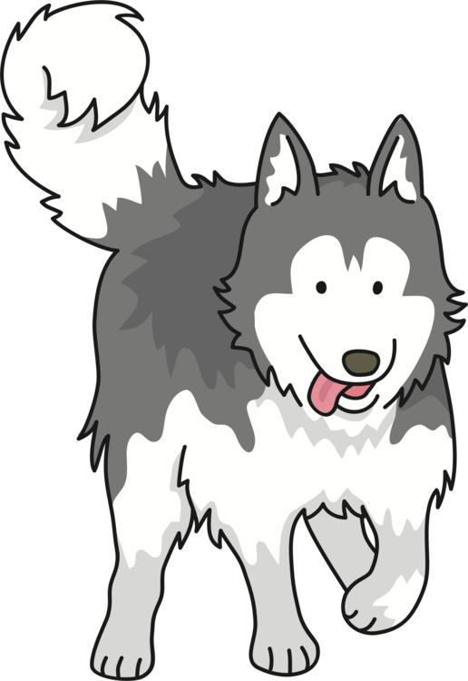 Line Art,head,siberian Husky - Husky Dog Clipart Png Transparent Png (516x750), Png Download