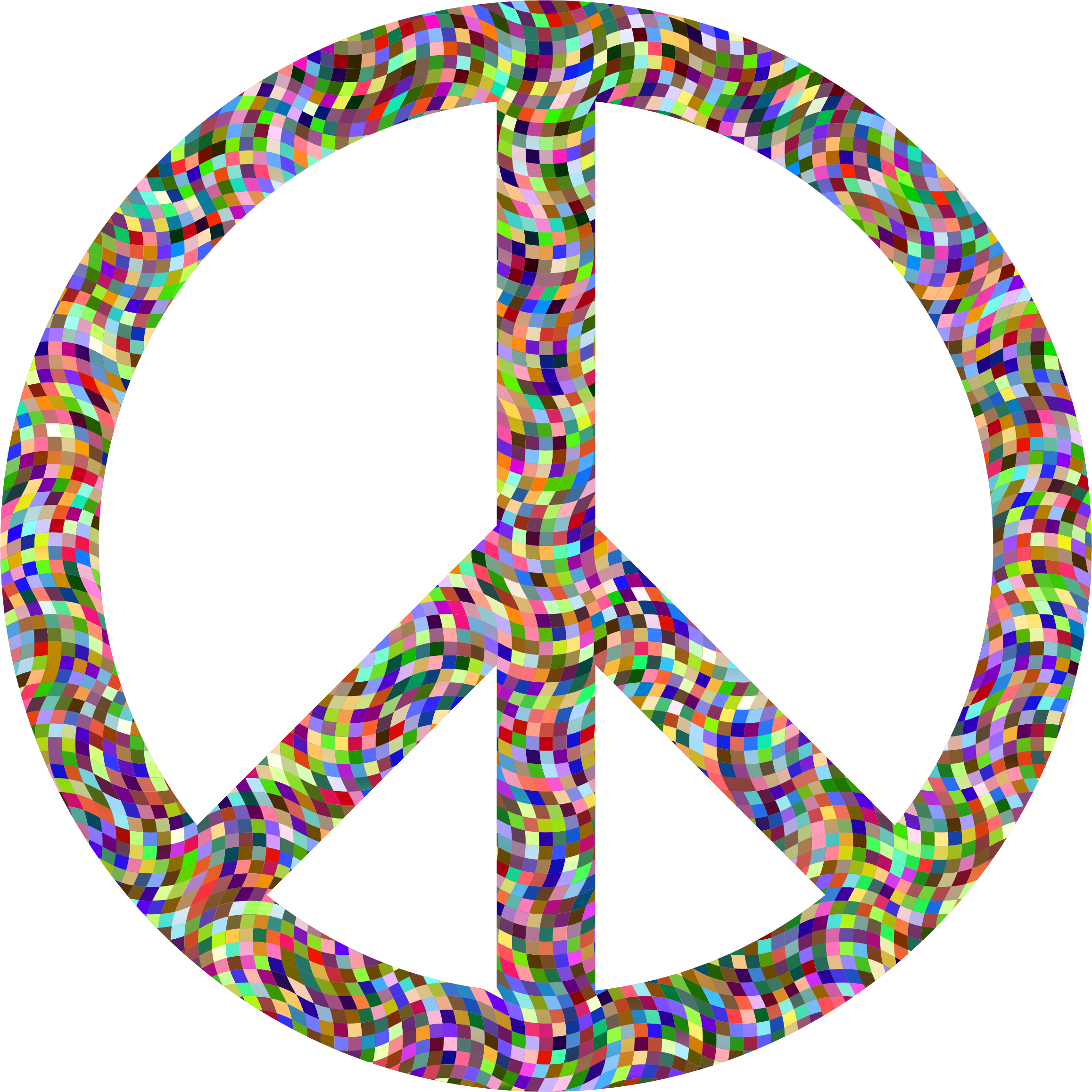 Prismatic Confetti Peace Sign Clip Arts - Colorful Image Without Background - Png Download (2316x2316), Png Download