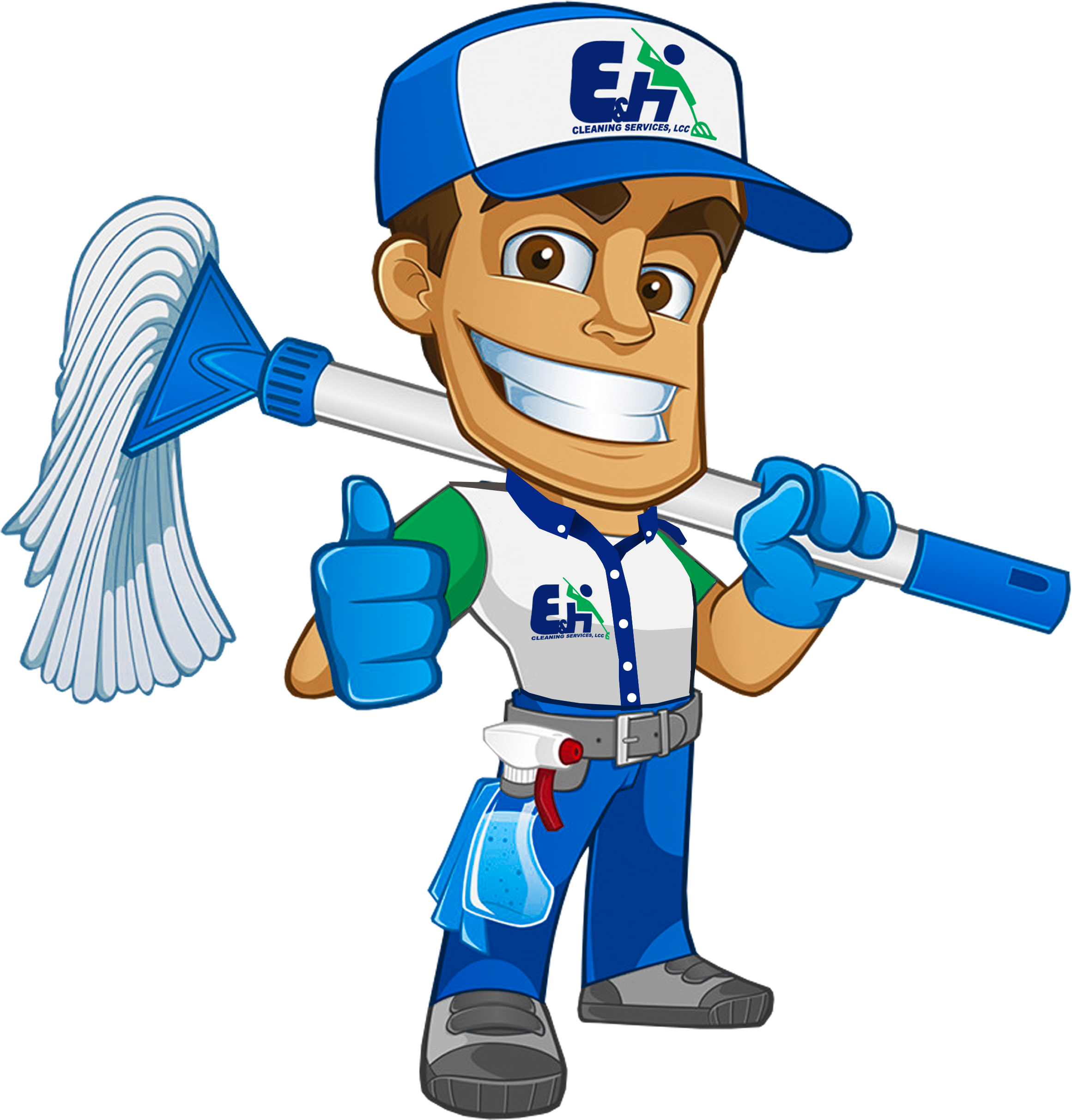 Mascot Eandh - Cleaning Services Png Clipart (2748x2759), Png Download