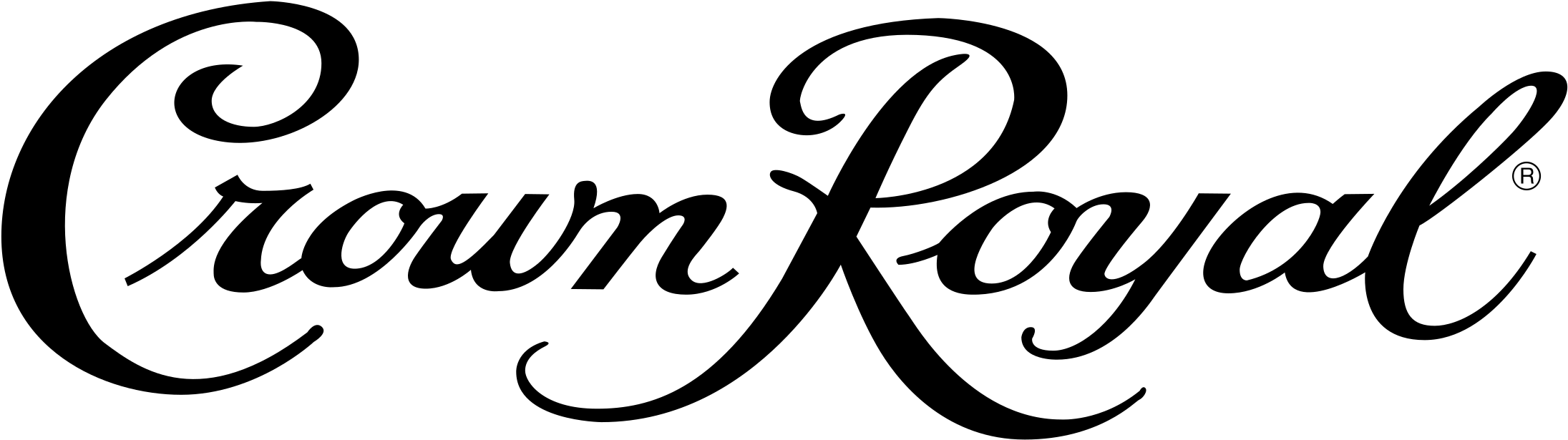 Crown Royal Logo Png Transparent Crown Royal Whiskey - Transparent Crown Royal Logo Clipart (2191x615), Png Download