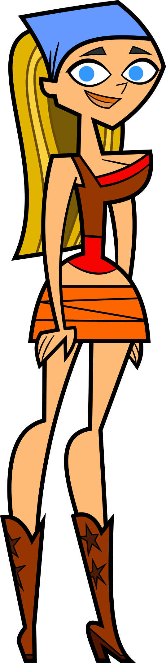Total Drama Series By Terrance Hearts Art - Total Drama Island Characters Lindsay Clipart (536x2132), Png Download
