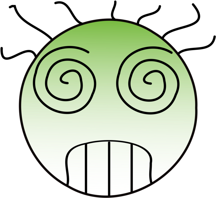 Line Art,head,leaf - Dizzy Clip Art - Png Download (750x750), Png Download