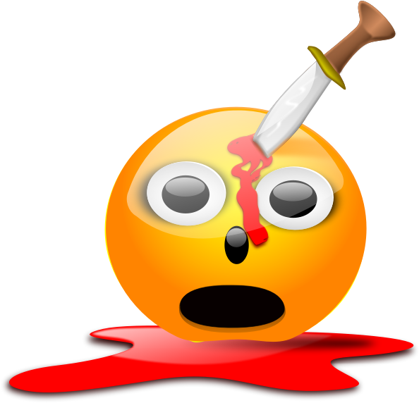 Stabbed Smiley Vector Image - Section 302 Ipc Punishment Clipart (600x600), Png Download